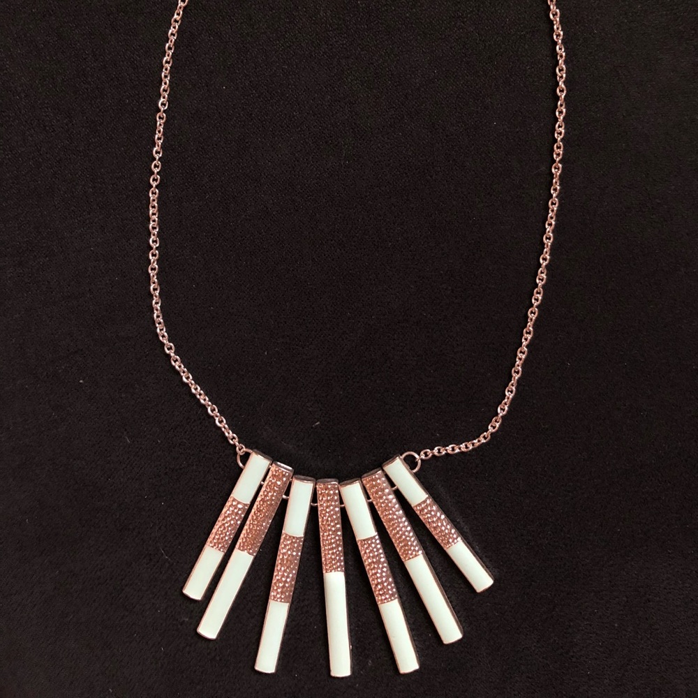 Silver and mint green necklace